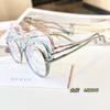 Gafas Doradas Pegamento Polygonal con Brillo Lateral Estilo K para Mujeres Míopes Se Pueden Equipar con Monturas de Prescripción para un Look Adelgazante Sin Maquillaje 2203