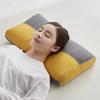 Travesseiro de algodão tricotado estéreo sem estampa estilo japonês, núcleo de travesseiro de pescoço respirável e absorvente de suor, removível e lavável, estilo de combinação de cores em lote