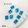 Joias para Unhas Artísticas de Açúcar Rochoso Diamantado Retangular Ângulo Reto Fundo Pontiagudo Diamante Quadrado Cubo de Gelo de Açúcar Pedras Strass para Unhas de Vidro Atacado Strass de Cristal