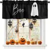 2026 Nueva Cortina de Halloween Transfronteriza Decoración de Ventana de Cocina Cortina Corta Tela de Fondo para Fiesta Festiva