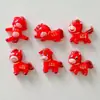 Accesorios de Resina DIY de Dibujos Animados Adornos de Caballo de la Suerte de Año Nuevo Pinzas para el Cabello de Crema Accesorios para Funda de Teléfono Llavero