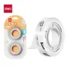 Fita Adesiva Deli para Papelaria, 1,2 cm de Largura, Transparente, Tamanho Estudante, Fita Pequena Invisível de 8mm, Tubo de 18mm, Fácil de Rasgar