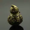 Latão seis palavras mantra cobre cabaça chaveiro pingente cinco moedas dos Imperadores cobre antigo ornamentos objetos antigos velhos