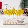 Estilo ins decoração de bolo de aniversário de desenho animado velas flores chapéus de festa urso de pelúcia rosto sorridente corações velas de aniversário infantil