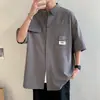 Camisa de Manga Corta 2026 para Hombre, Camisa de Seda Helada de Verano, Chaqueta Casual de Moda para el Trabajo