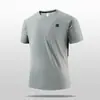 Camiseta de manga corta con cuello redondo, secado rápido, de seda de hielo, para maratón, ropa de trabajo de verano, camiseta promocional corporativa personalizada con estampado de logo