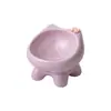 Huayuan hoopet tazón para mascotas de cerámica con patas altas para proteger el cuello de gato, diámetro grande, anti-derrames, alto valor estético, tazón para comida de perro