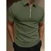 Camisa Polo para Hombre Color Sólido Manga Corta Cuello Solapa Camiseta Casual Ajustada Ropa para Hombre Europea y Americana