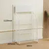 Estante de Livros de Chão com Rodinhas Carrinho de Armazenamento Pequeno Estante Simples de Ferro Forjado Multicamadas Doméstico Lanches Infantis