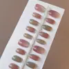 Parches para Uñas Ojo de Gato Portátiles Hechos a Mano para Manicura Removibles Venta Caliente Transfronteriza Uñas Postizas Acabadas Tiras de Uñas Pre-Hechas