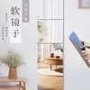 Espejo de cuerpo entero acrílico empalmado, Espejo suave autoadhesivo de pared, Espejo de maquillaje, Dormitorio, Espejo de baño, Sin clavos, Uso doméstico