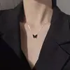 Novo Colar Borboleta Preta Feminino Exquisito Nicho Corrente Sorte Temperamento Pingente 2023 Presente para Namorada