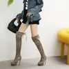 Botas femininas de salto alto até o joelho 2022 tamanho 40-48 comércio exterior transfronteiriço botas de Chengdu oncinha comércio exterior