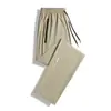Pantalones de Hielo de Seda de Verano para Hombre Elásticos Ligeros Deportivos de Secado Rápido Transpirables Casuales Frescos Rectos Talla Extra