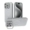 Adecuado para Iphone17Promax Soporte de Lente Invisible Funda Mate para Teléfono Móvil 16 Ondulado Magnético Anticaída 15 Juegos 14