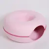 Nido de Gato de Fieltro, Transpirable, Casa para Gatos de Cuatro Estaciones, Forma Redonda Hecha a Mano, Extraíble y Lavable, Cierre de Cremallera, Juguete para Gatos Rosquilla
