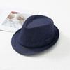 Accesorios de Traje Nuevos para Hombres y Mujeres de Primavera y Otoño Moda Versátil Color Sólido Sombrero de Copa de Mezclilla Elegante Sombrero de Jazz para Caballero Regalo