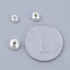 Plata de Ley S925 Cuentas Pequeñas en Forma de OVNI de Grano Recto Cuentas Planas de Plata Lisa Pulsera DIY Cuentas Sueltas Accesorios para Joyería Cuentas Checas Vintage