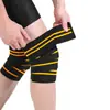 Suministrado directamente por el fabricante, rodilleras deportivas y de fitness para hombre, vendajes elásticos para sentadillas, vendas para las piernas de powerlifting para proteger las rodillas