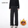Nuevos Pantalones Casuales Sueltos de Algodón Puro Otoño e Invierno Cómodos Cálidos Con Felpa Interior Rectos Casuales Pantalones de Calle Hipster Pantalones de Chándal para Hombre