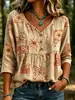 Camisa informal de estilo casual para mujer impresa en 3D, camiseta de punto cruzada para mujer, holgada, cuello en V, tres botones, manga media, jersey
