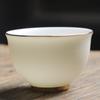 Taza de té de porcelana blanca Dehua, taza maestra de cerámica, taza individual, taza de degustación de té, taza de té de kung fu de jade con grasa de oveja, taza de té pequeña