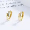 Pendientes de Plata de Ley 925 con Diamantes para Mujer, Clavos Pequeños y Delicados para el Cartílago, Clips Circulares Simples para Oreja, Joyería de Alta Gama de Nicho