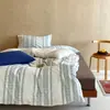 Juego de sábanas de algodón puro de cuatro piezas ropa de cama 100% algodón funda nórdica jacquard juego de tres piezas para dormitorio de estudiante juego de sábanas ajustables