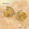 Pendientes Geométricos con Incrustaciones de Diamantes para Mujer de Amazon, Pendientes de Lujo de Gama Alta de Nicho Europeo y Americano, Pendientes de Acero de Titanio a la Moda con Forma de Corazón