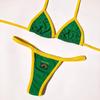 Traje de sujetador nuevo de verano 2024 europeo y americano, ropa interior sexy de moda deportiva tipo tanga, ropa interior sexy sin espalda