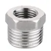 Conector Directo de Doble Rosca Macho de Acero Inoxidable de 4 Puntos Macho/Hembra a 6 Puntos de 1 Pulgada DN202515 Accesorios 304