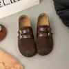 Mocasines Antideslizantes de Tacón Oculto Versátiles Moda 2026 Zapatos de Punta Fina para Mujer Hebilla de Cuero Otoño Suela Gruesa Zapatos Individuales