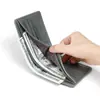 Cartera de hombre de cuero PU corta para comercio exterior, moderna, de negocios, gran capacidad, multi-tarjeta, para certificados, plegable en dos, al por mayor