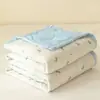Colcha de verão de algodão lavado com água, amigável à pele, pequena e fresca, colcha de ar condicionado de verão, simples lixada, dormitório estudantil, solteiro, colcha refrescante de verão, atacado