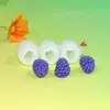 Molde de Silicona de Frutas Simuladas (Manzana, Plátano, Fresa, Mora), Decoración para Hornear Postres de Frutas 3D, Molde Squishy