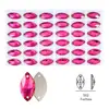 Accesorios de Diamante Irregulares Cosidos a Mano con Borde Biselado de Vidrio Marquise Hebilla Plana Galvanizada Fondo Plano Artículos Creativos para Decoración de Zapatos, Sombreros y Ropa DIY