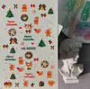 Adesivos Originais de Natal 5D em Relevo, Lote Misto Variado Adesivos 3D de Urso de Natal Homem de Gengibre para Unhas Modelo Hg