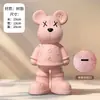 Cofrinho Urso Violento, uma peça decorativa de chão para a sala ao lado da TV, só permite a entrada de dinheiro, não a saída, um presente luxuoso e de alta qualidade para uma casa nova