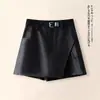 Calça Saia Curta Feminina de Cintura Alta Emagrecedora Versátil com Bolsos Cargo Casual Solta Roupa Externa Tendência Outono 2026