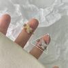 Design sul-coreano 14k ouro micro cravejado anel de borboleta personalidade estilo ins simples alto senso anel feminino nicho atacado