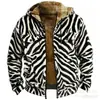 Sudadera con capucha de impresión 3D y digital con elementos multicolores transfronterizos, forro marrón, chaqueta de algodón