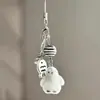 Estilo Ins Carrillón de Viento de Botella Flotante Llavero de Teléfono Colgante Pequeño Medusa Estrella Correa para Bolso Decoración Versátil para Mujeres