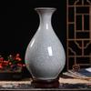 Vaso Decorativo de Cerâmica Jingdezhen Antigo Forno Oficial Peça Rachada Aberta Garrafa de Apreciação Artesanato para Decoração de Casa Moderna Enfeites