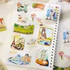 Pacote de adesivos para diário de pet Yiniao, série "Volta ao Mundo em um Dia", adesivos de decoração para diário com paisagens de viagem, 15 peças, 6 designs
