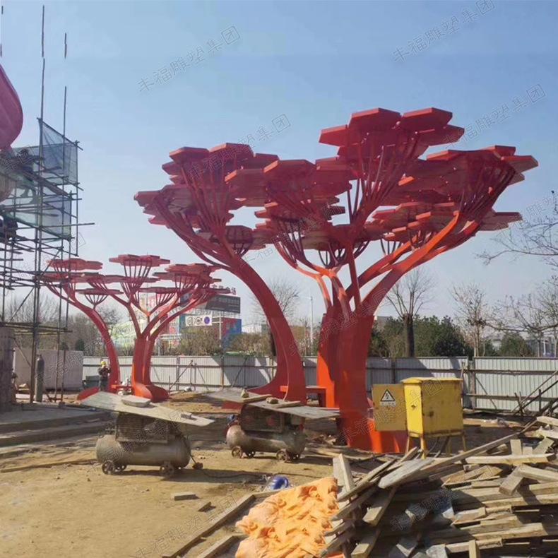 不锈钢树雕塑01