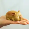 Mascota de Té de Arcilla Púrpura Hecha a Mano al por Mayor Cerdo del Zodiaco Pequeños Adornos de Alta Calidad Accesorios Creativos para Ceremonia de Té Mascota de Té de Arcilla Púrpura Se Puede Conservar