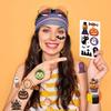10 novos adesivos de tatuagem de desenho animado infantil transfronteiriços para Halloween, adesivos fofos de decoração de braço descartáveis para festa de feriado