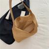 Estilo coreano Ins Vintage Woven Tote Bag Straw Bag Grande Capacidade Axilas Bolsa Bolsa de Ombro Bolsa de Praia Estilo de Férias para Mulheres