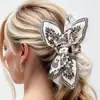 Presilha de Cabelo em Forma de Coração com Laço Flor de Castanha Dupla Face Transfronteiriça Clipe de Tubarão para Férias de Verão Clipe de Rabo de Cavalo Fashion Acessório de Cabelo