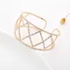 Transfronteiriço para Europa e Estados Unidos simples corrente de garra de fileira única pulseira pulseira Joia pulseira de Cruz de Diamante B253